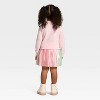 Toddler Girls' 2pc The Grinch Christmas Fleece Sweatshirt and Skirt Set - Pink - 2 of 4