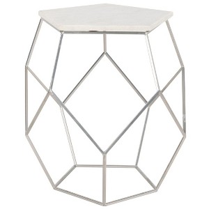 Abella Pentagon Accent Table - Silver - Safavieh. - 1 of 4