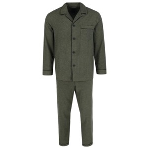Majestic International Men's Notch Collar Long Sleeve Button Down Pajama Set - 1 of 4