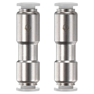 Unique Bargains Nickel Plated Brass Push To Connect One Way Quick Release Check Valve 2 Pcs - 1 of 4