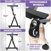 Refurbished Liquid Stands Keyboard Stand w/ Wheels - Black Z Style Adjustable & Portable Digital Piano Stand - Fits 54-88 Key - Rolling Keyboard Stand - 3 of 4