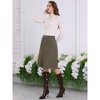 Hobemty Women's Office Skirt Knee Lenght High Waist Plaid Tartan Skirt - 4 of 4
