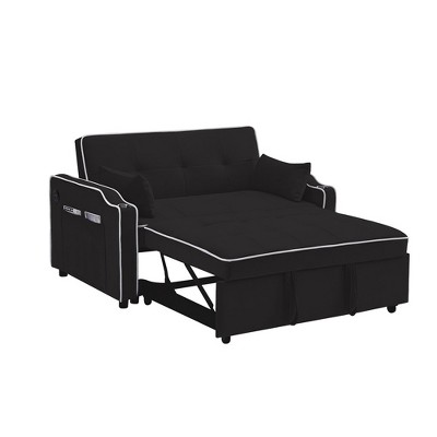 Convertible Sofa Bed With Side Storage Pocket 105° To 180° Adjustable Backrest Max 550lbs Load Capacity Multi-Functional Sleeper Couch For Living Room