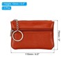 Unique Bargains PU Leather Change Purses Small Organizer Bags with Zipper and Key Ring 3 Pcs - 2 of 3