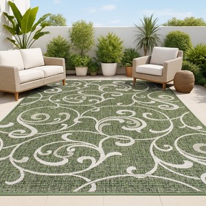Maribel Traditional Classic All-Over Scroll Indoor/Outdoor Area Rug - JONATHAN Y - 1 of 4