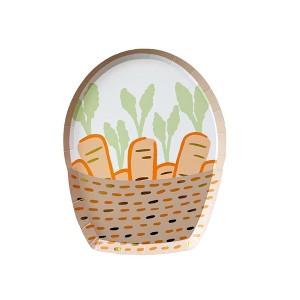 Daydream Society - Bunnies in the Garden Basket Plates - Pack of 8 Paper Plates - 1 of 3
