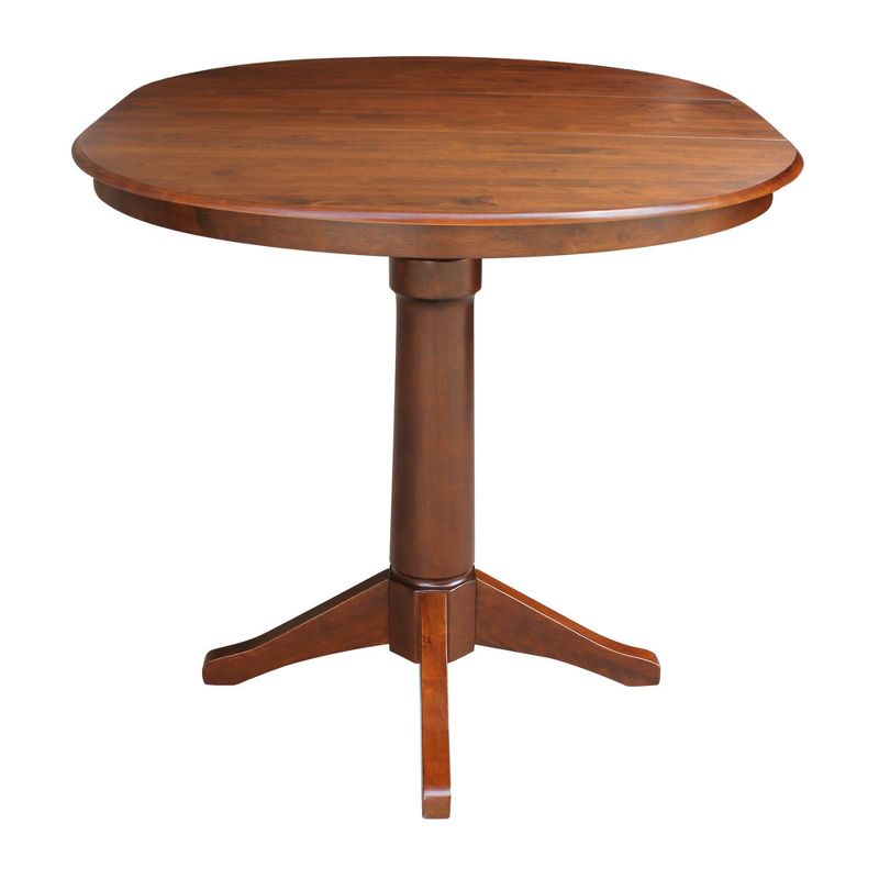 36" Magnolia Round Top Counter Height Dining Table with 12" Leaf - International Concepts, 5 of 7