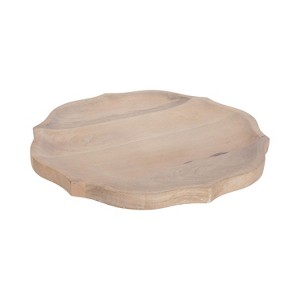 Kate and Laurel Lorah Lazy Susan Tray, 16" Diameter, Natural - 1 of 4