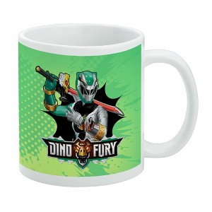 Power Rangers Dino Fury Green Ranger Ceramic Coffee Mug, Novelty Gift Mugs for Coffee, Tea and Hot Drinks, 11oz, White - 1 of 4