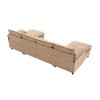 U-Shaped Modular Sectional Sofa with Chaise Lounge, Terrycloth Upholstery, 4-Seater - 4 of 4