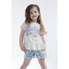 imagikids Girls Short Sleeve T-Shirt and Chambray Shorts 2 Piece Outfit Set Little Kid to Big Kid Sizes - 2 of 4