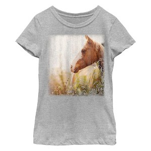 Girl's Lost Gods Horse in Pasture T-Shirt - 1 of 4