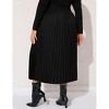 BLUEMING Womens Plus Size Pleated Skirts Floral High Rise Elastic Waist Swing Flar Maxi Skirt - 3 of 4
