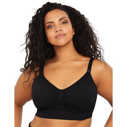 Plus Size Seamless Rib Knit Maternity And Nursing Bra - Motherhood