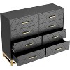 White  8 Drawer Dresser TV Stand Modern Wood Storage Chest with Metal Handles for Bedroom Living Room and Hallway Organizer White - 3 of 4
