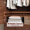 Armoire Wardrobe Closet with 4 Doors,72" Wooden Wardrobe Cabinet with Hanging Rod, Freestanding Tall Clothing Armoire Cabinet w/ 18 Adjustable Shelves - 4 of 4