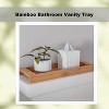 Attop Home Bamboo Bathroom Vanity Tray Natural Wood Eco-Friendly Holder for Towels, Toiletries, Cosmetics, Decor and More - 3 of 4