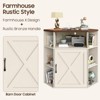 Corner Storage Cabinet with USB Ports and Outlets, 6-Cubby Bookshelf - 4 of 4