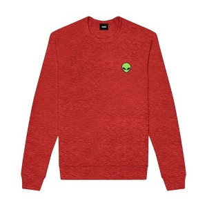 Dalix Alien Embroidered Fleece Crewneck Long Sleeve Sweatshirt Mens - 1 of 4