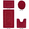 Lux Premium 100% Cotton Tufted Solid Reversible 4 Piece Bath Rug Set – Ultra-Soft, Water-Absorbent, Durable, Machine Washable Bathroom Rug - 2 of 4