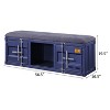 NicBex Storage Bench Modern Rectangle Stools with Metal Frame for Bedroom and Entryway, Blue - 3 of 4