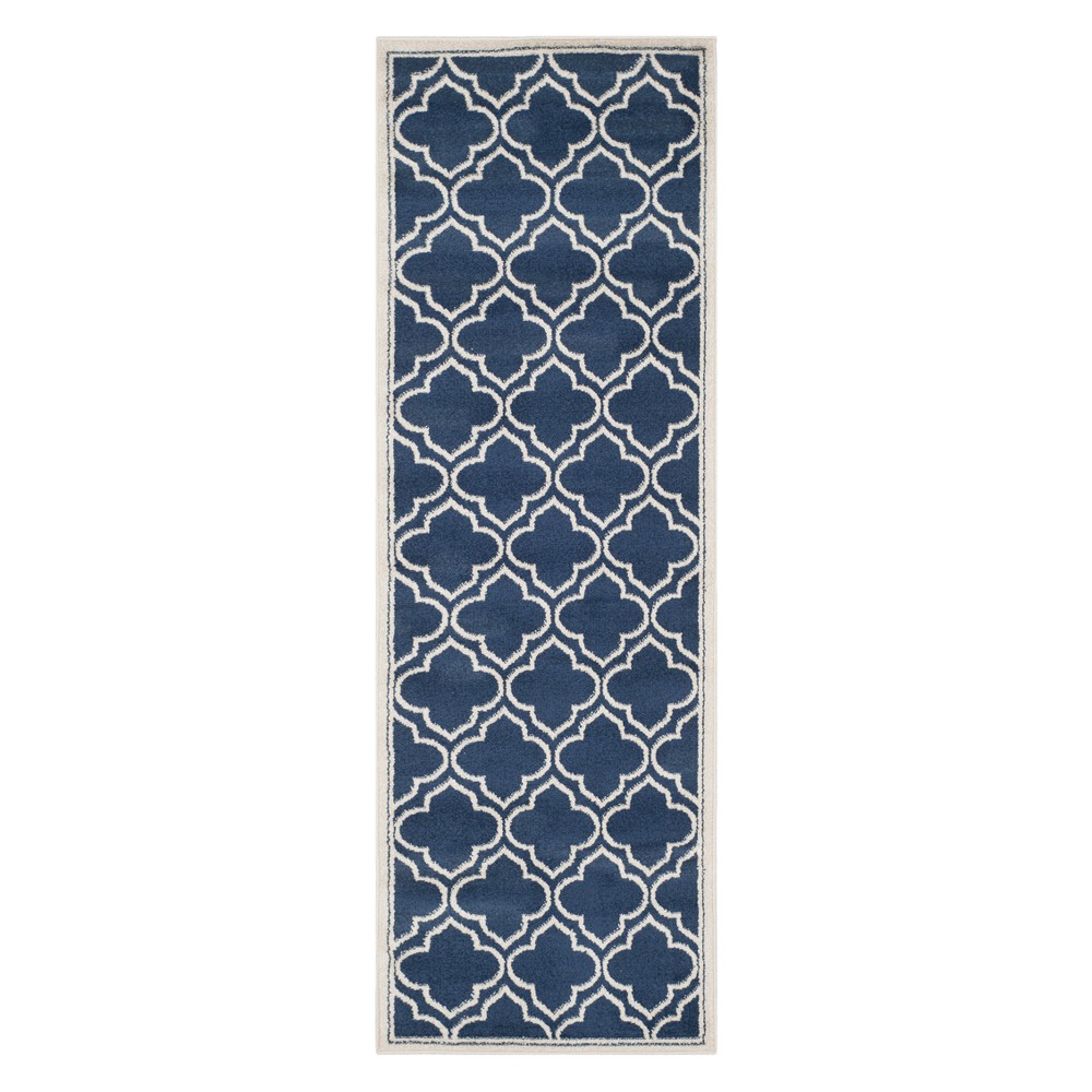 2'3inX11' Coco Loomed Runner Navy - Safavieh