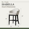 Maven Lane Isabella Fabric High Back Bar Height Bar Stool - 4 of 4