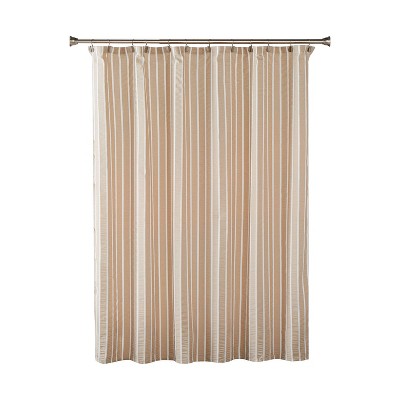 Seersucker Fabric Shower Curtain Taupe - SKL Home