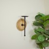 VIP Wood 12 in. Brown Mounted Round Wall Sconce - 3 of 4