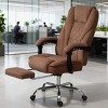 TopComfy Accent Chairs Heated Reclining Massage Office Chair with Adjustable Height and Footrest Comfort Chair for Office, Brown, 26.5"*28.3"*46.8" - 2 of 4
