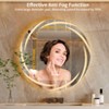 ARTLOGE Round Led Bathroom Mirror Backlit Lighted Anti-Fog Smart Vanity Mirror - 3 of 4