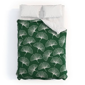 Deny Designs Mele_Artanddesign Ginkgo Leafs Pattern Queen/Full Comforter and Sham Set (2-3pc Set) - 1 of 4
