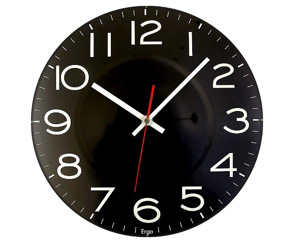 Contact Lens 11.5" Wall Clock Black - TimeKeeper&#174;