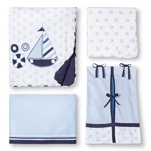 Bacati Crib Bedding Set - 10pc - Little Sailor