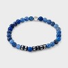 Little Words Project Men's Be Kind Beaded Bracelet - Blue - 2 of 4