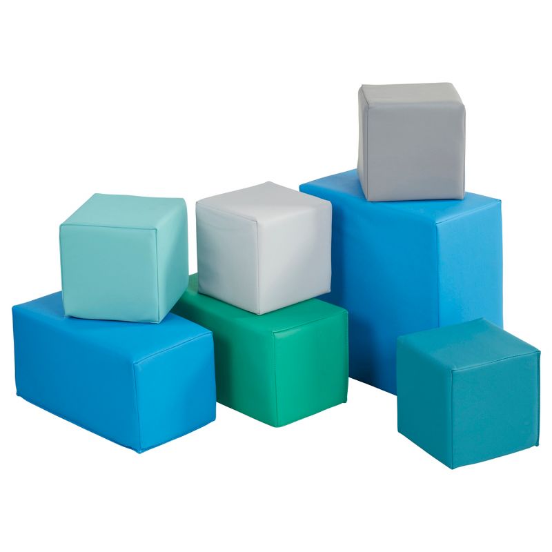 ECR4Kids Softzone Foam Big Building Blocks, Soft Play for Kids, Set of 7, 1 of 12