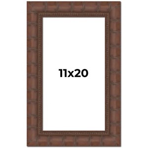 PosterPalooza | 11x20 Wide Bamboo Picture Frame, UV Acrylic, 4 Finishes - Brown, Black, Silver, and Natural - 1 of 4