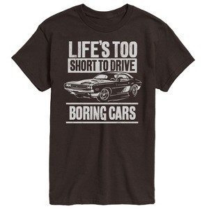 Men's - Instant Message - Lifes Too Short Boring Cars Short Sleeve Graphic T-Shirt - 1 of 4