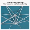 PURPLE LEAF Patio Umbrella White Cantilever Offset Umbrella Square Outdoor Umbrella with 360-degree Rotation for Garden Deck Pool - 3 of 4