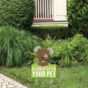 Big Dot of Happiness Clean Up After Your Pet - Outdoor Lawn Sign - No Dog Poop Sign Yard Sign - 1 Piece - 1 of 4