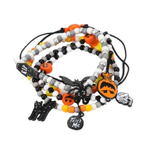 Halloween Icons 5-Piece Stretchy Beaded Bracelet Set - 1 of 4