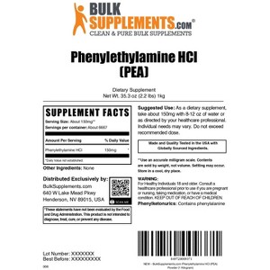BulkSupplements Phenylethylamine HCl (PEA) Powder - 1 of 4