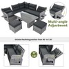 Whisen Outdoor Furniture Set Patio Rattan Furniture Set with an Adjustable Table, Recliners with Extendable Side Tables - 3 of 4