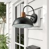 Dewdrop Flat Light Black Imitation Wood Grain Metal Wall Light, Living Room Bedroom Corridor Industrial Style Decorative Light - 2 of 4