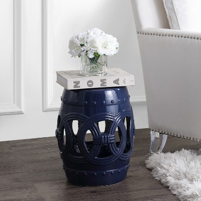 Blue and white garden stool deals target