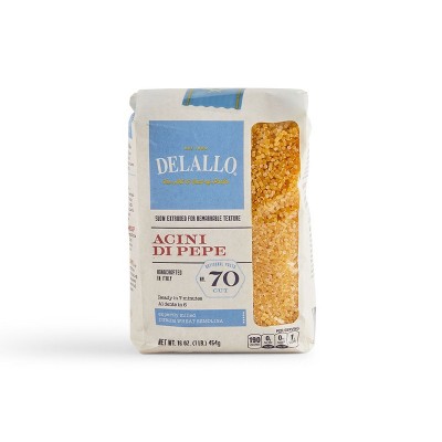 DeLallo Acini di Pepe Pasta, 16 oz Bag, (4 Pack)