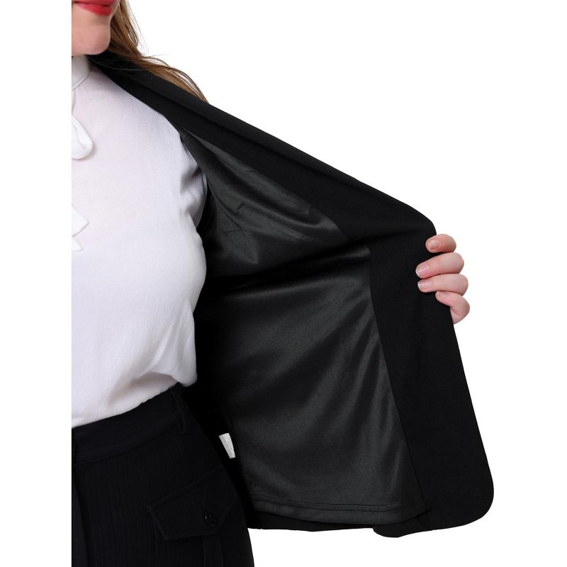 Agnes Orinda Women's Plus Size Work Formal Notch Lapel Buttons Front Pockets Blazers, 5 of 7