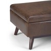 NicBex Coffee Table Ottoman with Storage, Mid Century Design Ottoman Foot Rest with Safety Hinge for Bedroom, Living Room, Chestnut Brown - 2 of 4