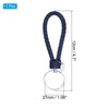 Unique Bargains Braided PU Leather Keychain with Stainless Steel Key Ring - 2 of 3
