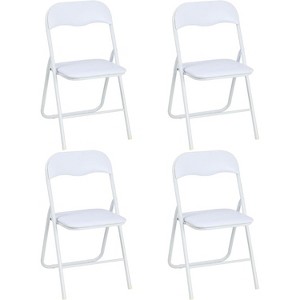 Acekool PU Leather Padded Folding Chairs Set – Non-Slip Feet, 350 lb Capacity, Stackable & Portable Event Seating - 1 of 4